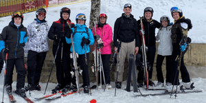 We not only work, we also like to ski together