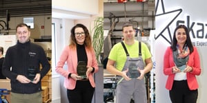 A display of out Best Coworkers and Best Learer in Skaza