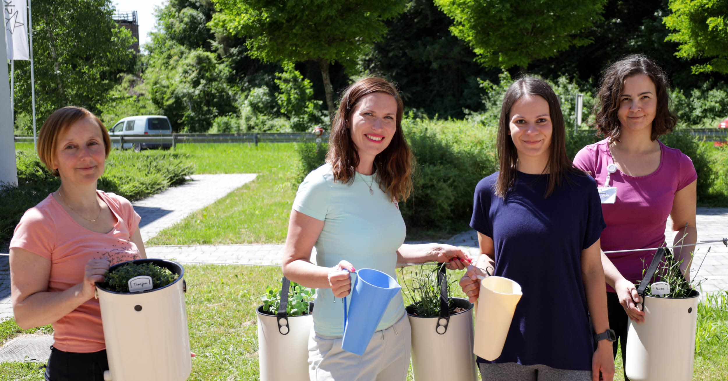 On World Bee Day, we planted honey plants into old Bokashi Organko bins