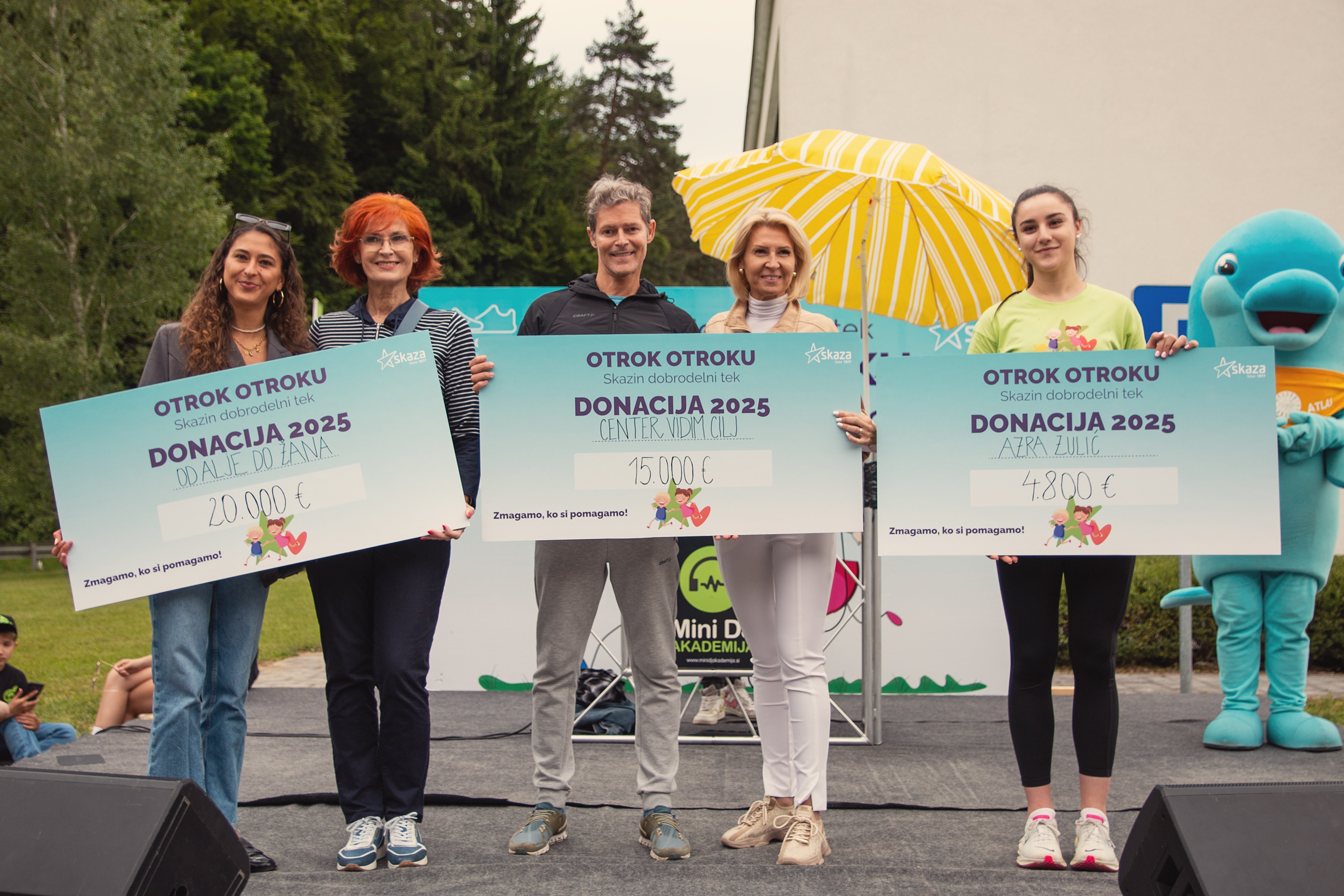 Prejemniki donacije Fundacija Alma, ki s programom Od Alje do Žana, Zavod Center Vidim cilj in Azra Zulić