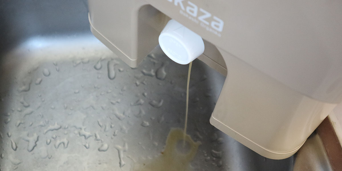 Use Bokashi liquid to clean your kitchen sink drain