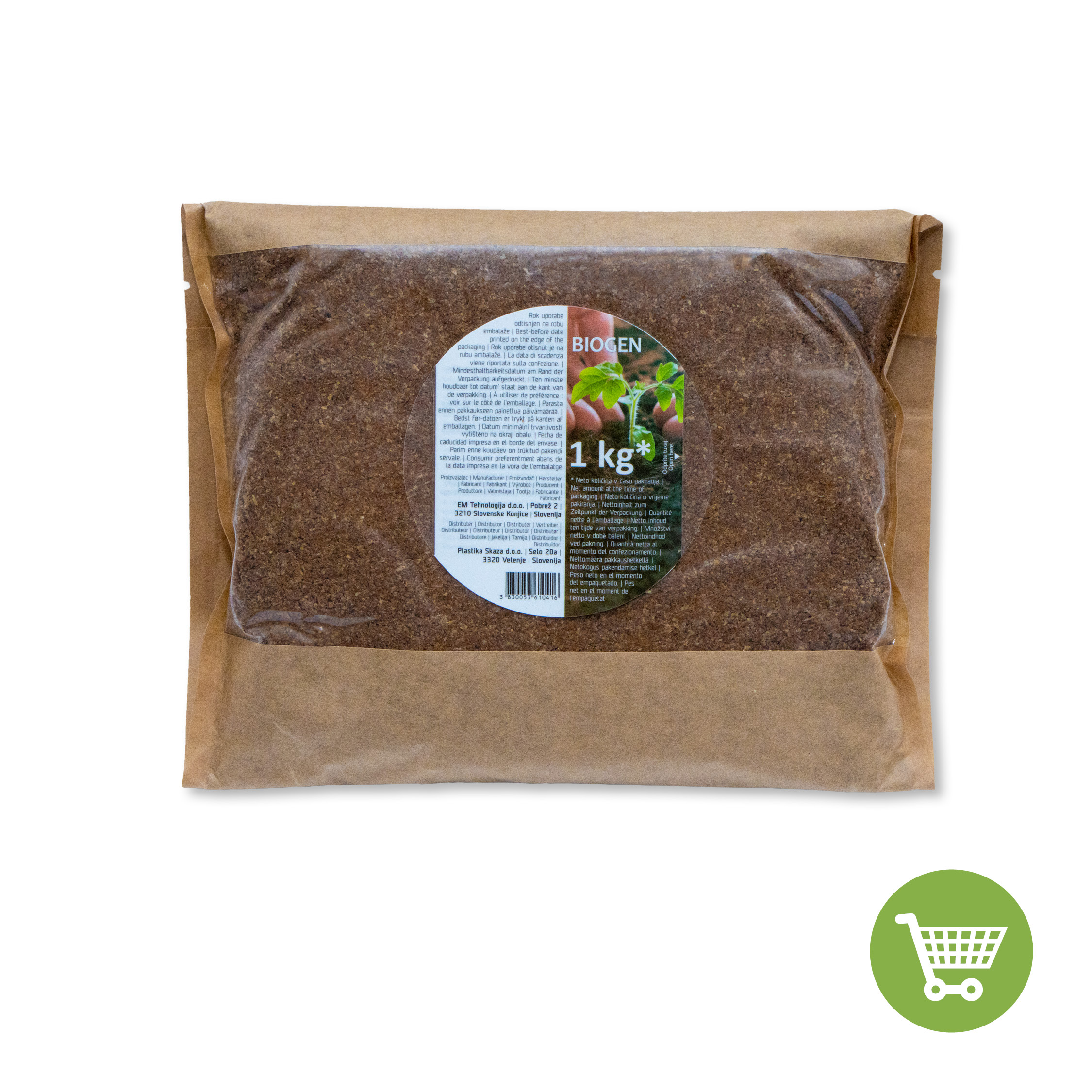Bokashi Organko posip (1 kg), Biogen za fermentiranje in pripravo kompostne osnove